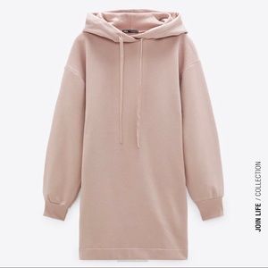Zara hooded sweatshirt dress